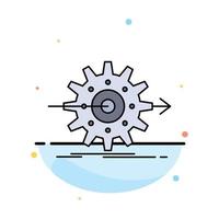 performance progress work setting gear Flat Color Icon Vector