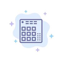 Audio Controller Dj Live Mixer Blue Icon on Abstract Cloud Background vector