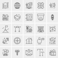 25 iconos de negocios universales vector ilustración de icono creativo para usar en proyectos relacionados con la web y dispositivos móviles