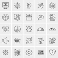 25 iconos de negocios universales vector ilustración de icono creativo para usar en proyectos relacionados con la web y dispositivos móviles