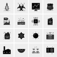 16 iconos universales de negocios vector ilustración de icono creativo para usar en proyectos relacionados con la web y dispositivos móviles