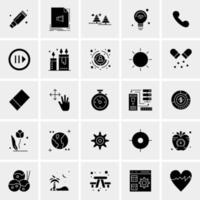 25 iconos de negocios universales vector ilustración de icono creativo para usar en proyectos relacionados con la web y dispositivos móviles