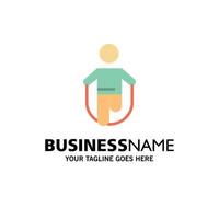 Activity Jump Jumping Rope Skipping Business Logo Template Flat Color vector