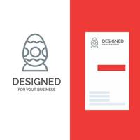 Decoration Easter Easter Egg Egg Grey Logo Design and Business Card Template vector