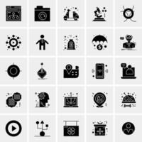 25 iconos de negocios universales vector ilustración de icono creativo para usar en proyectos relacionados con la web y dispositivos móviles