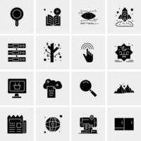 16 iconos universales de negocios vector ilustración de icono creativo para usar en proyectos relacionados con la web y dispositivos móviles