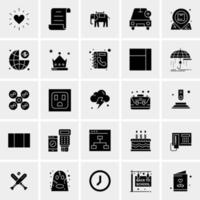 25 iconos de negocios universales vector ilustración de icono creativo para usar en proyectos relacionados con la web y dispositivos móviles