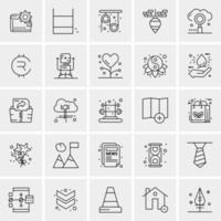 25 iconos de negocios universales vector ilustración de icono creativo para usar en proyectos relacionados con la web y dispositivos móviles