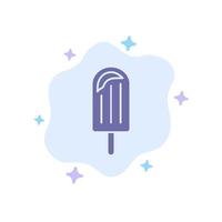 Beach Cream Dessert Ice Blue Icon on Abstract Cloud Background vector