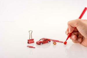 Toy car as a transportation devices photo