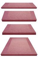 collection of Flannel shelves on an isolated white background, Objects with Clipping Paths for design work photo