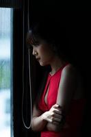 A young woman who has been a victim of human trafficking photo