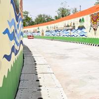 PM Narendra Modi dedicate Pragati tunnel and five underpass of Pragati Maidan Integrated Transit Corridor Project to nation, Pragati Tunnel opens for traffic movement, Graffitis in Pragati Tunnel photo