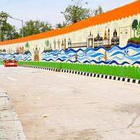 PM Narendra Modi dedicate Pragati tunnel and five underpass of Pragati Maidan Integrated Transit Corridor Project to nation, Pragati Tunnel opens for traffic movement, Graffitis in Pragati Tunnel photo