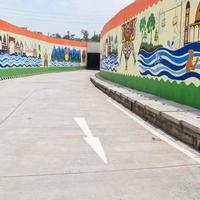 PM Narendra Modi dedicate Pragati tunnel and five underpass of Pragati Maidan Integrated Transit Corridor Project to nation, Pragati Tunnel opens for traffic movement, Graffitis in Pragati Tunnel photo