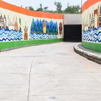 PM Narendra Modi dedicate Pragati tunnel and five underpass of Pragati Maidan Integrated Transit Corridor Project to nation, Pragati Tunnel opens for traffic movement, Graffitis in Pragati Tunnel photo