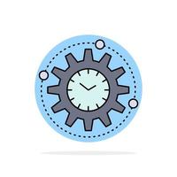 Efficiency management processing productivity project Flat Color Icon Vector