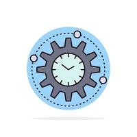 Efficiency management processing productivity project Flat Color Icon Vector