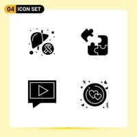 Set of Modern UI Icons Symbols Signs for cancer square liver game chat Editable Vector Design Elements