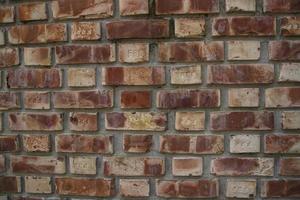 A red Brick wall may be used as a texture background wallpaper photo