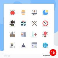 Modern Set of 16 Flat Colors and symbols such as tourism holiday home direction management Editable Pack of Creative Vector Design Elements