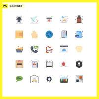 Set of 25 Modern UI Icons Symbols Signs for hair education sample flask back to school spring Editable Vector Design Elements