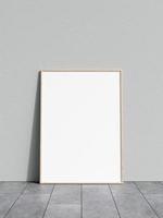 Blank poster frame mockup. Empty picture frame mockup. Blank photo frame. Frame mockup for photo, print, painting, artwork presentation. Frame mockup. Clean, modern, minimal frame. 3d rendering