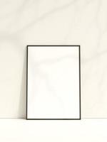 Blank poster frame mockup. Empty picture frame mockup. Blank photo frame. Frame mockup for photo, print, painting, artwork presentation. Frame mockup. Clean, modern, minimal frame. 3d rendering