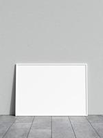 Blank poster frame mockup. Empty picture frame mockup. Blank photo frame. Frame mockup for photo, print, painting, artwork presentation. Frame mockup. Clean, modern, minimal frame. 3d rendering