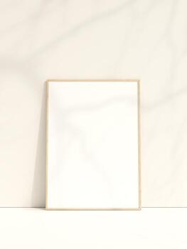 Blank poster frame mockup. Empty picture frame mockup. Blank photo frame. Frame mockup for photo, print, painting, artwork presentation. Frame mockup. Clean, modern, minimal frame. 3d rendering
