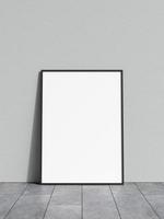 Blank poster frame mockup. Empty picture frame mockup. Blank photo frame. Frame mockup for photo, print, painting, artwork presentation. Frame mockup. Clean, modern, minimal frame. 3d rendering