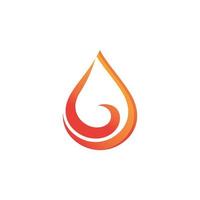 plantilla de logotipo de llama de fuego icono vectorial logotipo de petróleo, gas y energía vector