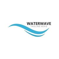 Water Wave Logo Template. vector Icon illustration