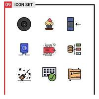 9 Creative Icons Modern Signs and Symbols of data seo data label computing Editable Vector Design Elements