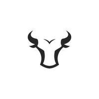 ilustración de icono de vector de logotipo de cabeza de toro