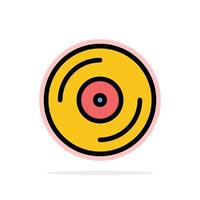 Cd Dvd Studio Abstract Circle Background Flat color Icon vector