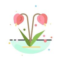 Flower Floral Nature Spring Abstract Flat Color Icon Template vector