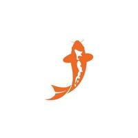 icono de vector de logotipo de pez koi