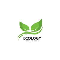 logotipo de hoja de árbol ecológico vector