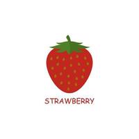 Strawberry logo template vector icon illustration