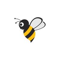 Ilustración de icono de vector de plantilla de logotipo de abeja
