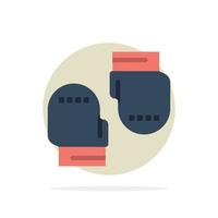 Boxing Glove Gloves Protective Abstract Circle Background Flat color Icon vector