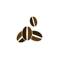 Ilustración de icono de vector de plantilla de granos de café de vector