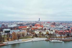 paisaje urbano del panorama de wroclaw en polonia, vista aérea