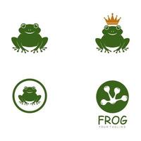 Frog Logo Template vector icon illustration