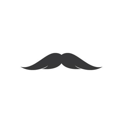 Moustache logo template vector