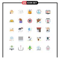 Pack of 25 Modern Flat Colors Signs and Symbols for Web Print Media such as return environmental protection box environment earth day Editable Vector Design Elements