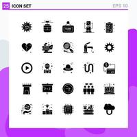 Set of 25 Modern UI Icons Symbols Signs for clipboard machine marketing future biochip Editable Vector Design Elements