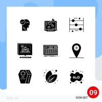 9 Universal Solid Glyphs Set for Web and Mobile Applications debate business abacus argument learning Editable Vector Design Elements