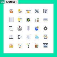 Set of 25 Modern UI Icons Symbols Signs for rules gdpr box technology fly Editable Vector Design Elements